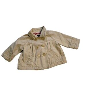 Baby Gap Toddler Girls ‎ Khaki Floral Jacket, Size 5 Years